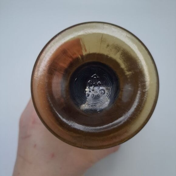 Pfaltzgraff Gourmet Heavy Brown Glass Stemmed Goblet 6.25" tall - Picture 13 of 13